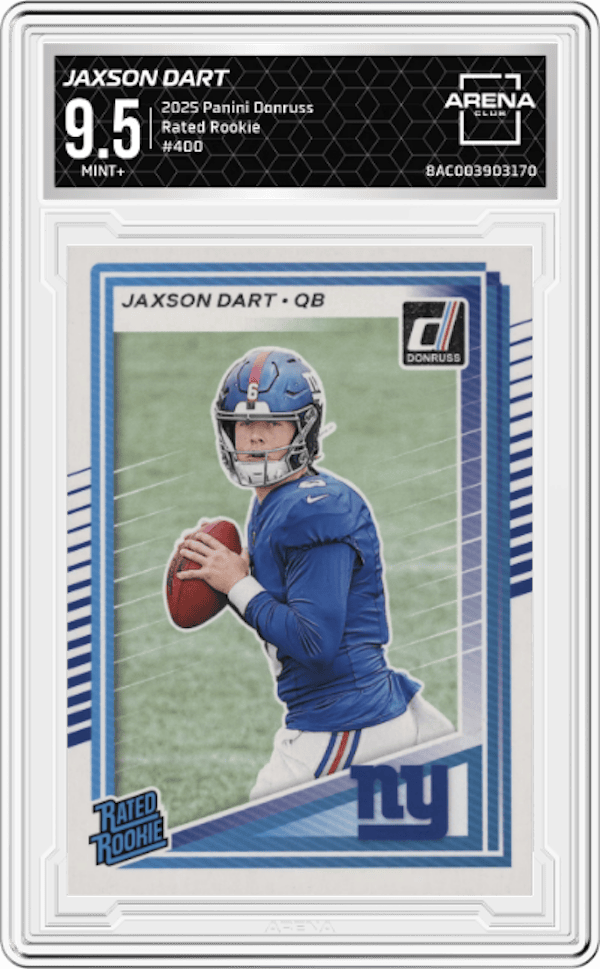 2025 Panini Donruss Rated Rookie #400 Jaxson Dart Arena Club 9.5