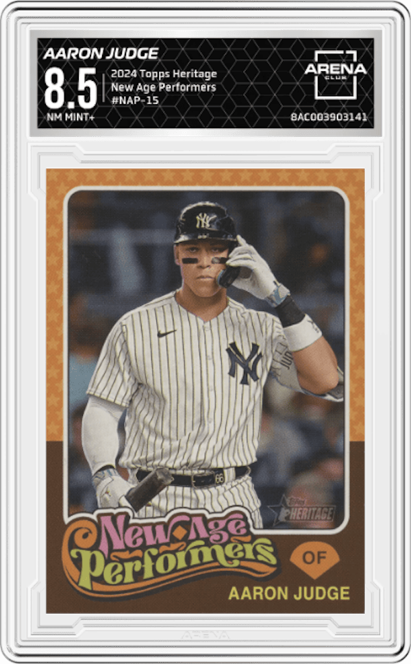2024 Topps Heritage New Age Performers #NAP-15 Aaron Judge Arena Club 8.5