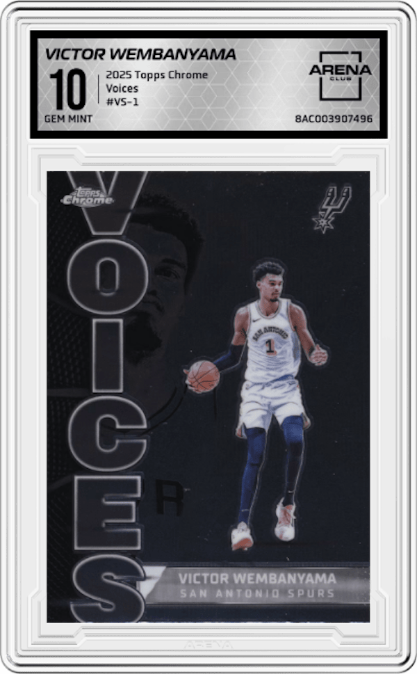2025-26 Topps Chrome Voices #VS-1 Victor Wembanyama Arena Club 10
