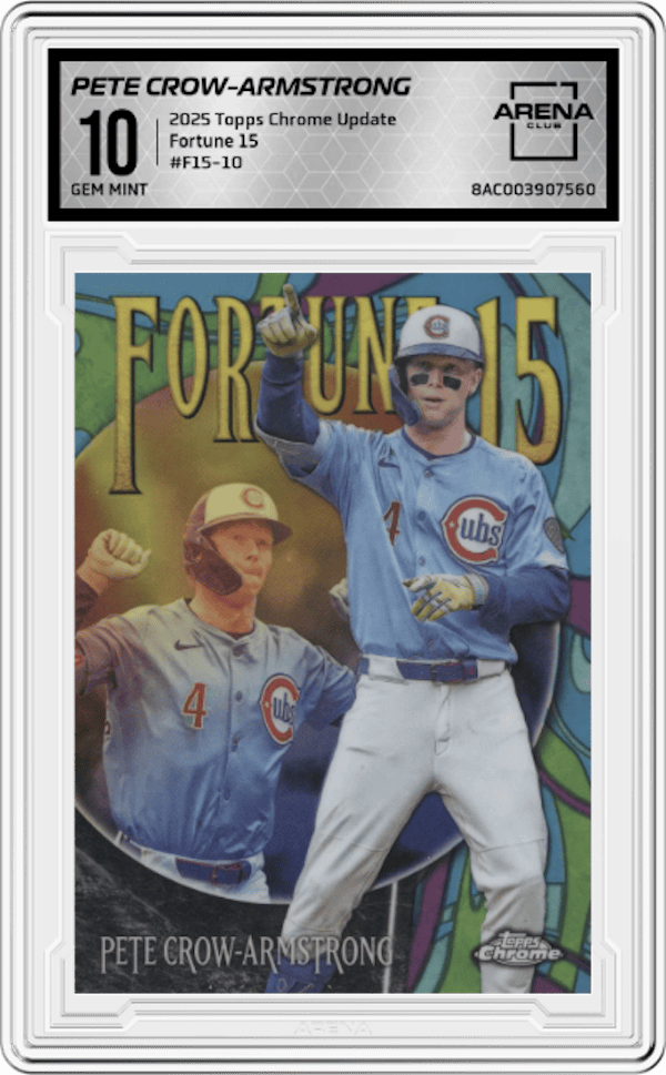 2025 Topps Chrome Update Fortune 15 #F15-10 Pete Crow-Armstrong Arena Club 10