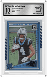 2025 Donruss Optic Rated Rookie #209 Tetairoa Mcmillan Arena Club 10