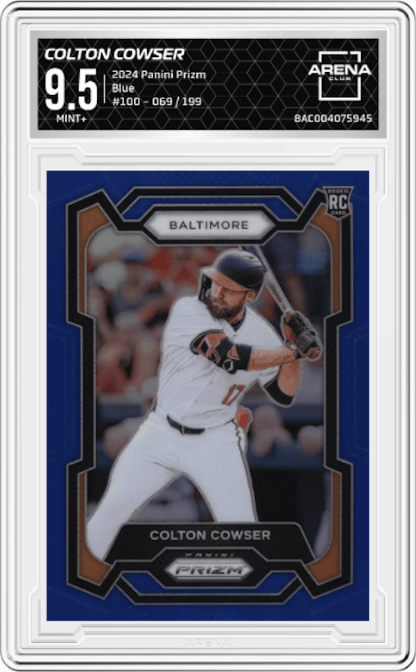 2024 Panini Prizm Blue / 199 #100 Colton Cowser Arena Club 9.5