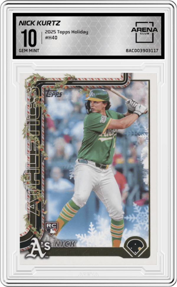 2025 Topps Holiday #H40 Nick Kurtz Arena Club 10