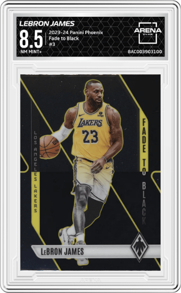 2023-24 Panini Phoenix Fade to Black #3 Lebron James Arena Club 8.5