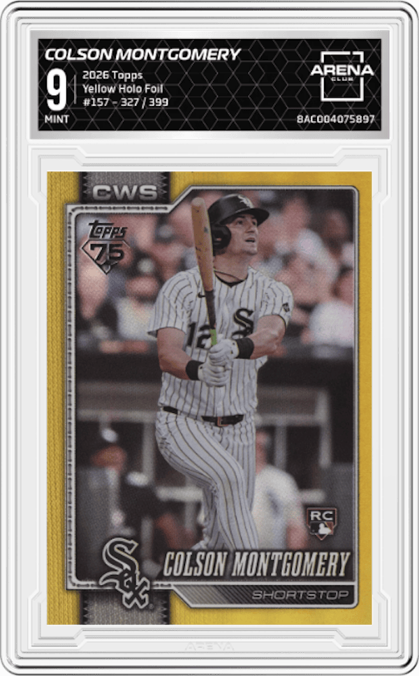 2026 Topps Yellow Holo Foil / 399 #157 Colson Montgomery Arena Club 9