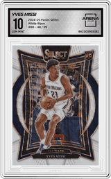 2024-25 Panini Select White Wave / 99 #88 Yves Missi Arena Club 10