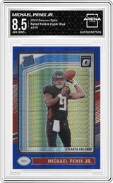 2024 Donruss Optic Rated Rookie Hyper Blue #279 Michael Penix Jr. Arena Club 8.5