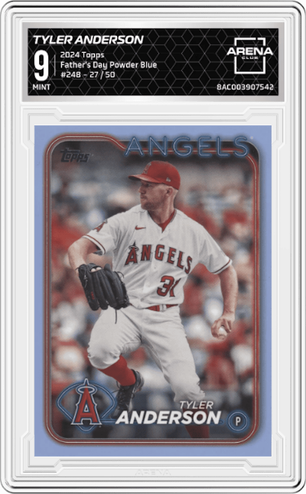 2024 Topps Father's Day Powder Blue / 50 #248 Tyler Anderson Arena Club 9