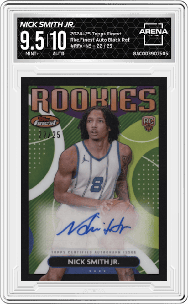 2024-25 Topps Finest #RFA-NS Nick Smith Jr. Arena Club 9.5