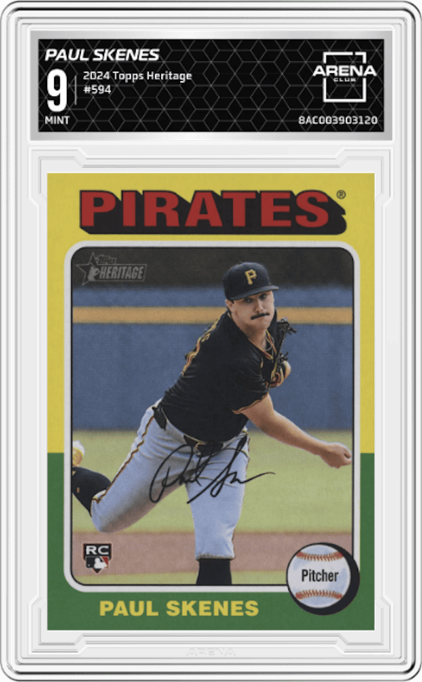 2024 Topps Heritage #594 Paul Skenes Arena Club 9