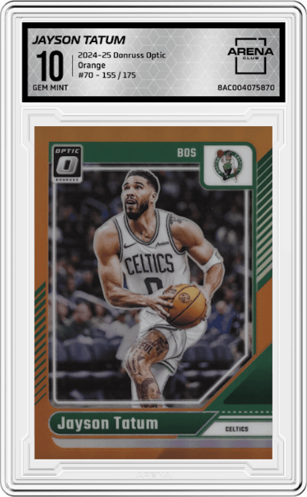 2024-25 Donruss Optic Orange / 175 #70 Jayson Tatum Arena Club 10