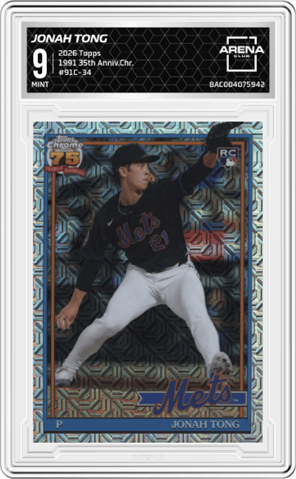 2026 Topps 1991 35th Anniv.Chr. #91C-34 Jonah Tong Arena Club 9