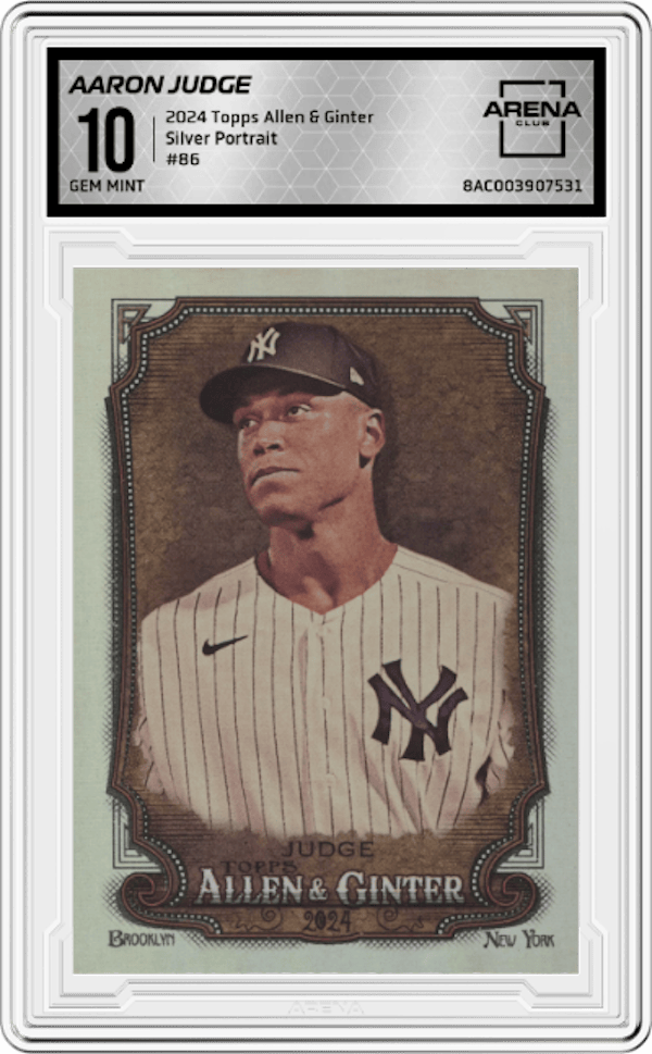 2024 Topps Allen & Ginter Silver Portrait #86 Aaron Judge Arena Club 10