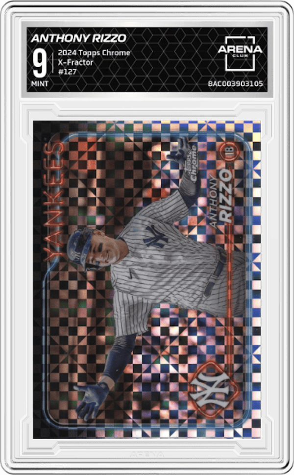 2024 Topps Chrome X-Fractor #127 Anthony Rizzo Arena Club 9