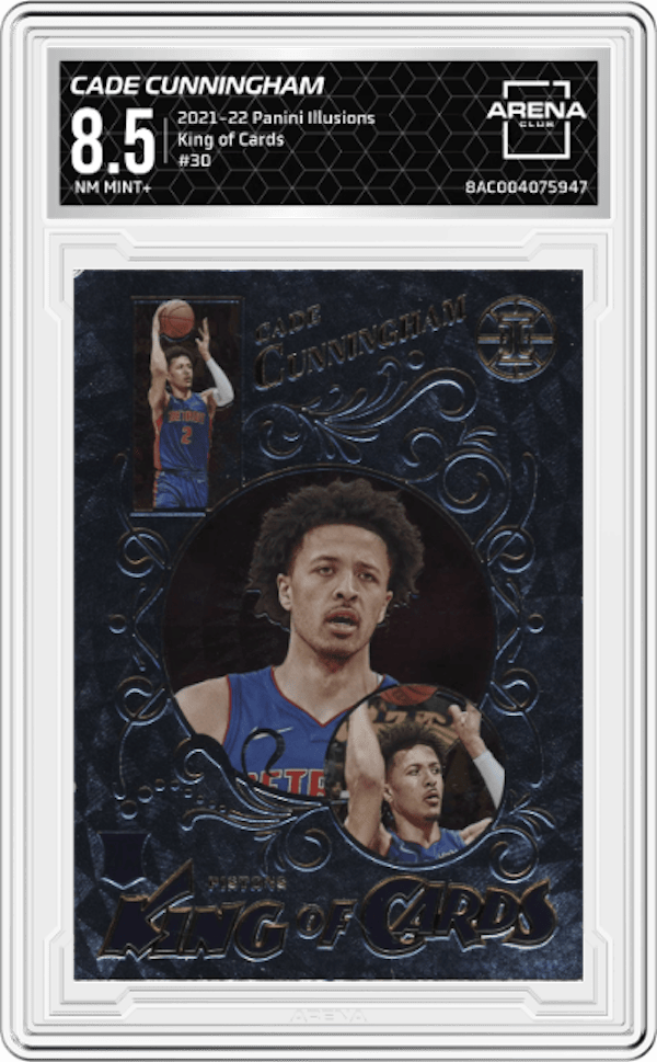 2021-22 Panini Illusions King of Cards #30 Cade Cunningham Arena Club 8.5