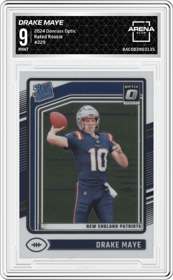 2024 Donruss Optic Rated Rookie #229 Drake Maye Arena Club 9