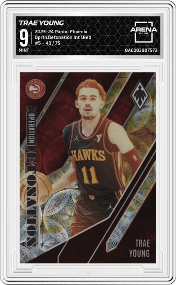 2023-24 Panini Phoenix #5 Trae Young Arena Club 9