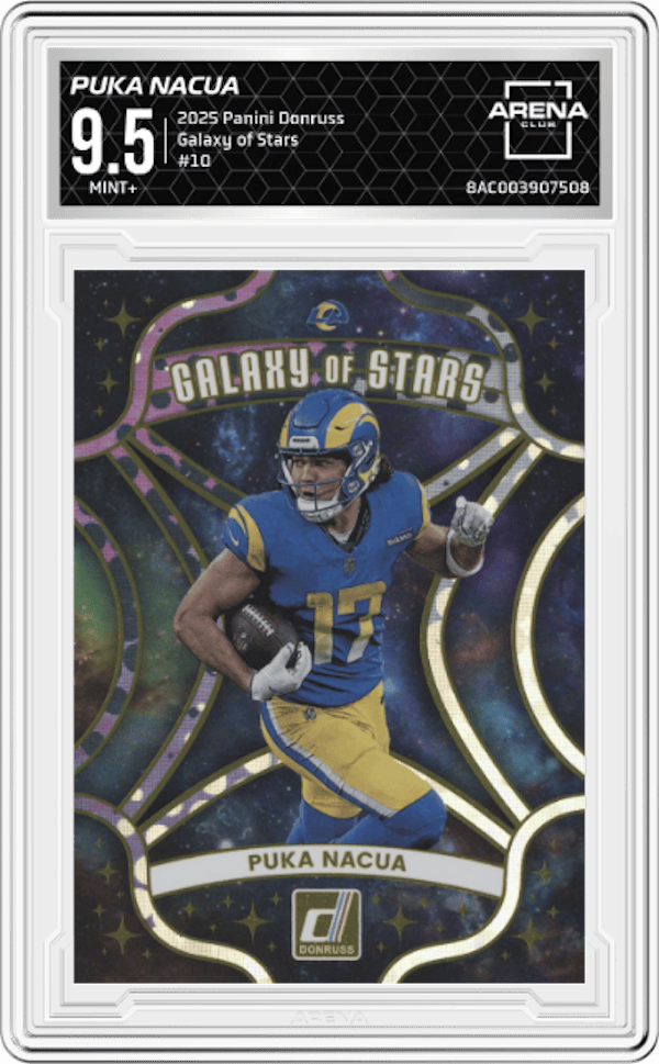 2025 Panini Donruss Galaxy of Stars #10 Puka Nacua Arena Club 9.5
