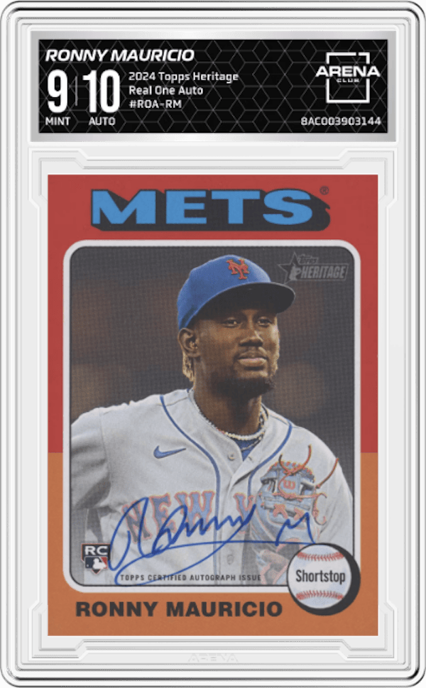 2024 Topps Heritage Real One Auto #ROA-RM Ronny Mauricio Arena Club 9