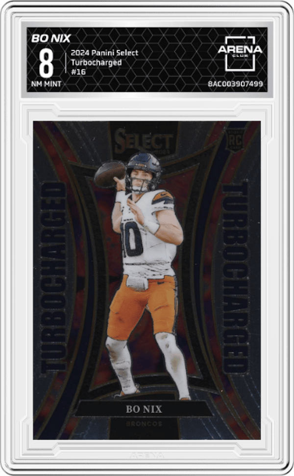 2024 Panini Select Turbocharged #16 Bo Nix Arena Club 8