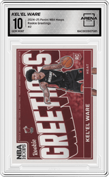 2024-25 Panini NBA Hoops Rookie Greetings #2 Kel'El Ware Arena Club 10