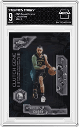 2025-26 Topps Chrome Clutch Gene #CG-2 Stephen Curry Arena Club 9