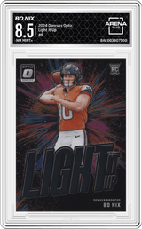 2024 Donruss Optic Light It Up #6 Bo Nix Arena Club 8.5