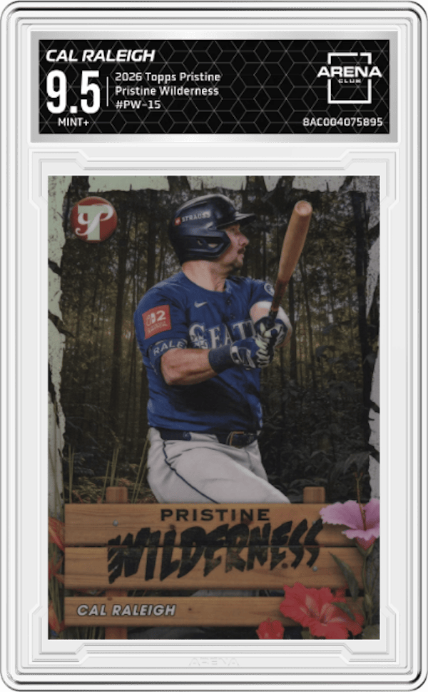 2026 Topps Pristine Pristine Wilderness #PW-15 Cal Raleigh Arena Club 9.5
