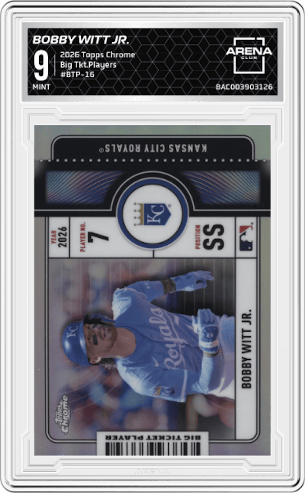 2026 Topps Chrome Big Tkt.Players #BTP-16 Bobby Witt Jr. Arena Club 9