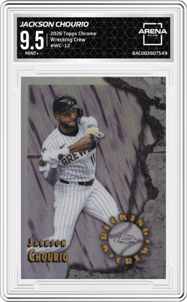 2026 Topps Chrome Wrecking Crew #WC-12 Jackson Chourio Arena Club 9.5