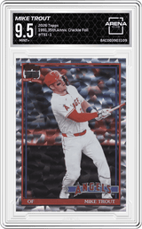 2026 Topps 1991.35th.Anniv. Crackle Foil #T91-1 Mike Trout Arena Club 9.5