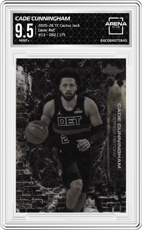 2025-26 Topps Chrome Cactus Jack #13 Cade Cunningham Arena Club 9.5
