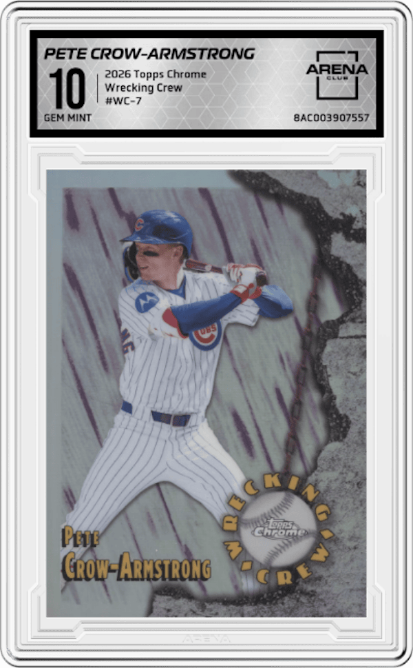 2026 Topps Chrome Wrecking Crew #WC-7 Pete Crow-Armstrong Arena Club 10