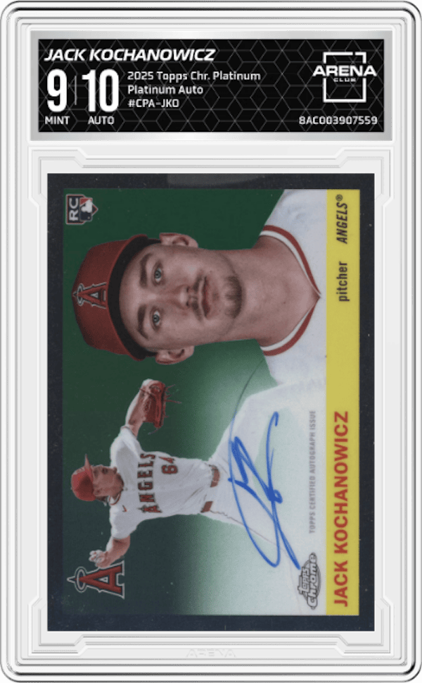 2025 Topps Chrome Platinum Platinum Auto #CPA-JKO Jack Kochanowicz Arena Club 9