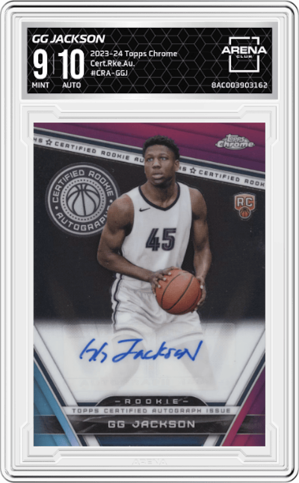 2023-24 Topps Chrome Cert.Rke.Au. #CRA-GGJ Gg Jackson Arena Club 9
