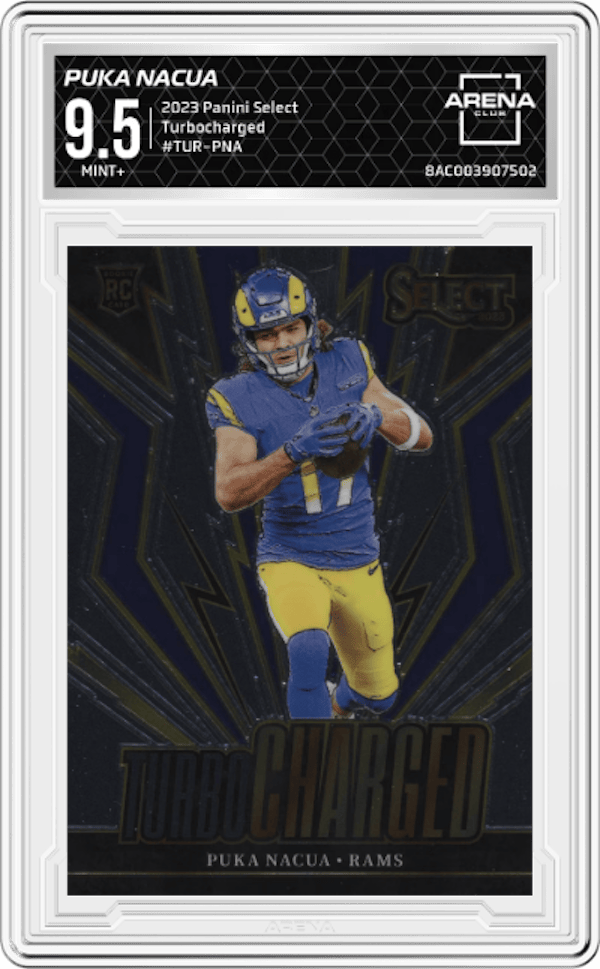 2023 Panini Select Turbocharged #TUR-PNA Puka Nacua Arena Club 9.5
