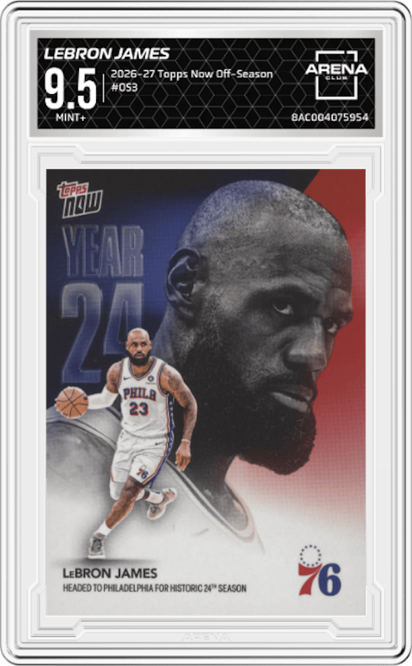2026-27 Topps Now Off Season #OS3 Lebron James Arena Club 9.5
