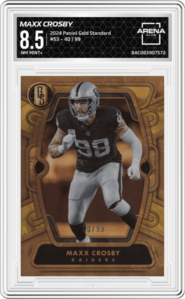 2024 Panini Gold Standard Base / 99 #53 Maxx Crosby Arena Club 8.5