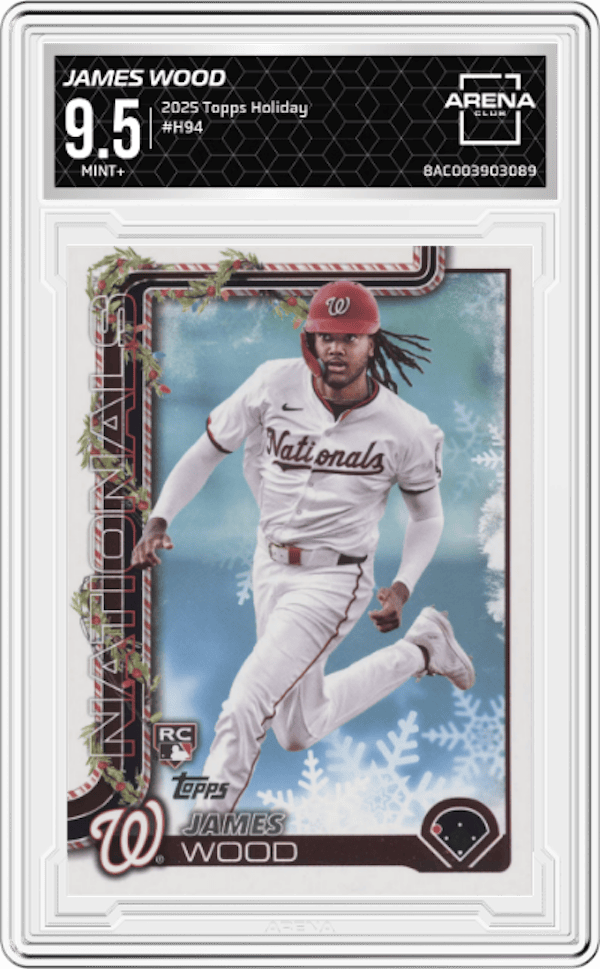 2025 Topps Holiday #H94 James Wood Arena Club 9.5