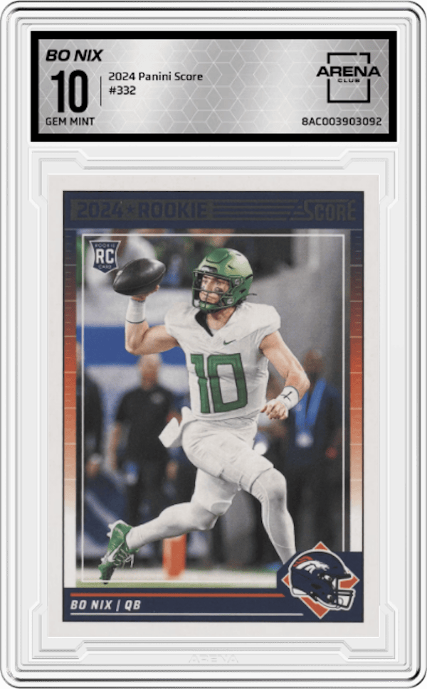 2024 Panini Score #332 Bo Nix Arena Club 10