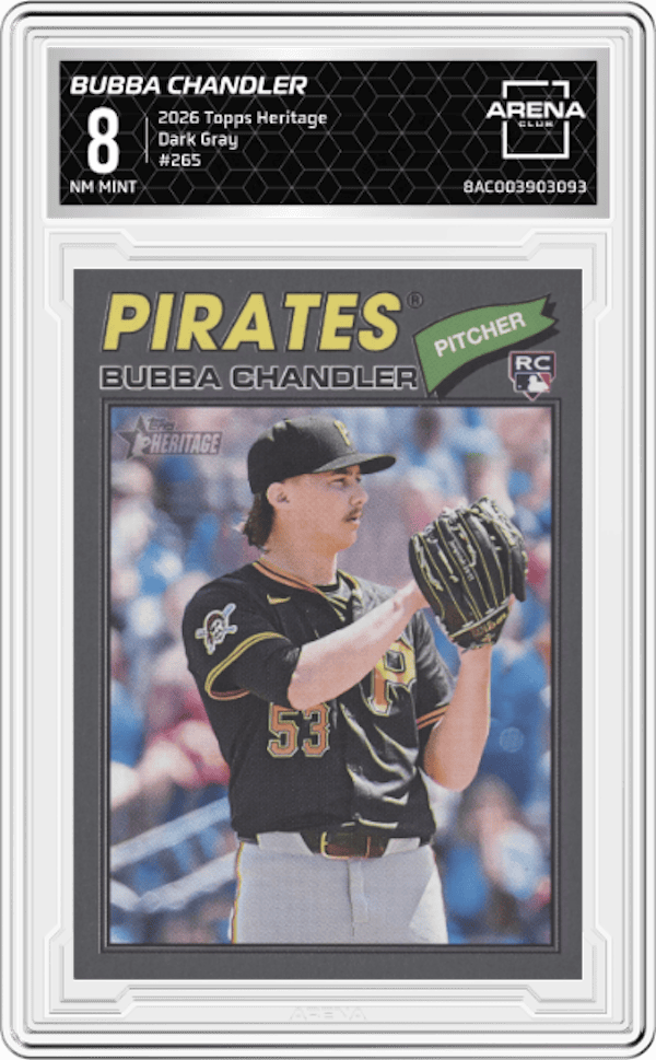 2026 Topps Heritage Dark Gray #265 Bubba Chandler Arena Club 8