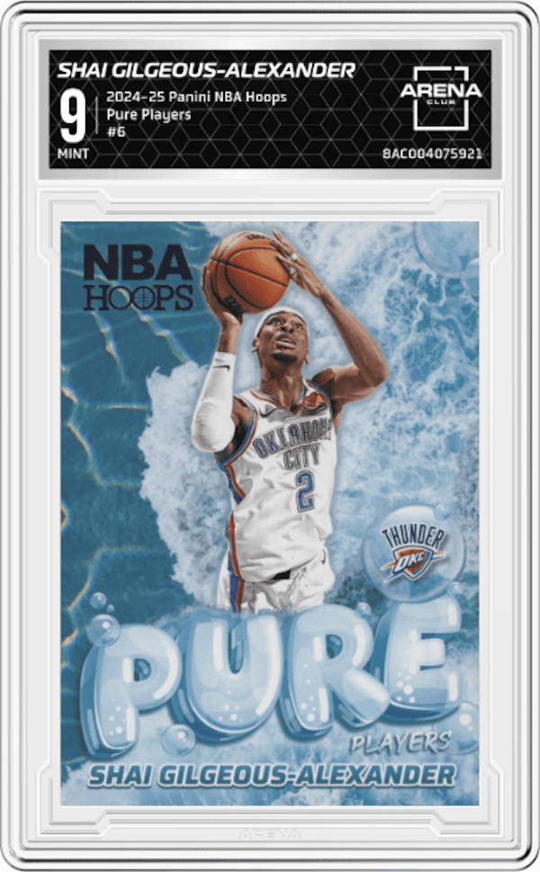 2024-25 Panini NBA Hoops Pure Players #6 Shai Gilgeous-Alexander Arena Club 9