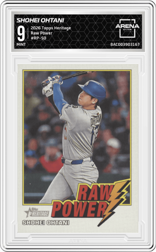 2026 Topps Heritage Raw Power #RP-SO Shohei Ohtani Arena Club 9