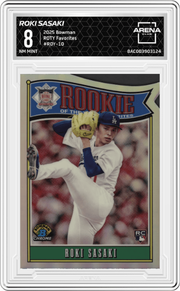 2025 Bowman ROTY Favorites #ROY-10 Roki Sasaki Arena Club 8