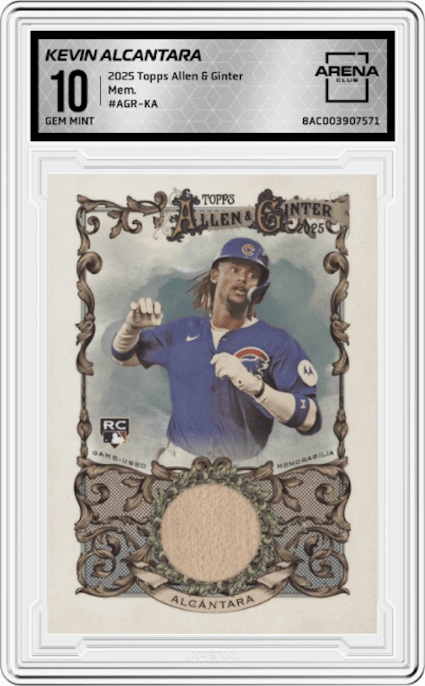 2025 Topps Allen & Ginter Mem. #AGR-KA Kevin Alcantara Arena Club 10