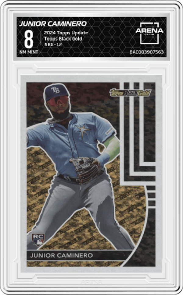 2024 Topps Update Topps Black Gold #BG-12 Junior Caminero Arena Club 8