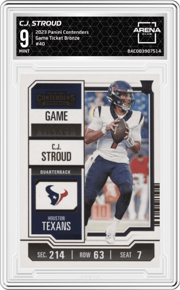 2023 Panini Contenders Game Ticket Bronze #40 C.J. Stroud Arena Club 9