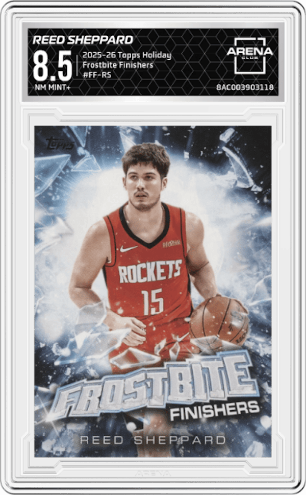 2025-26 Topps Holiday Frostbite Finishers #FF-RS Reed Sheppard Arena Club 8.5