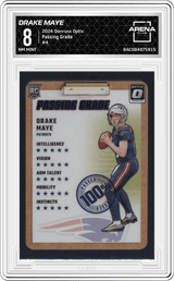 2024 Donruss Optic Passing Grade #4 Drake Maye Arena Club 8