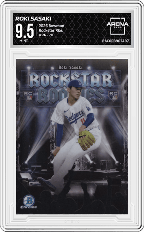 2025 Bowman Rockstar Rke. #RR-20 Roki Sasaki Arena Club 9.5